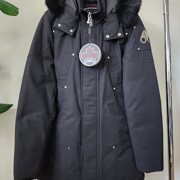 NWT Moose Knuckles Men’s Stirling Parka Black w/ Black Fur❄️ (#142) - Picture 4 of 15